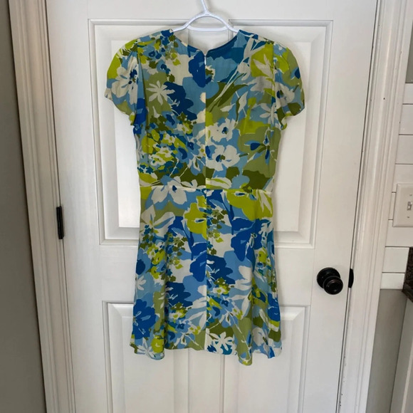 Reformation x camille Rowe Nevada Floral Mini Dress blue green 33779 - Picture 5 of 11